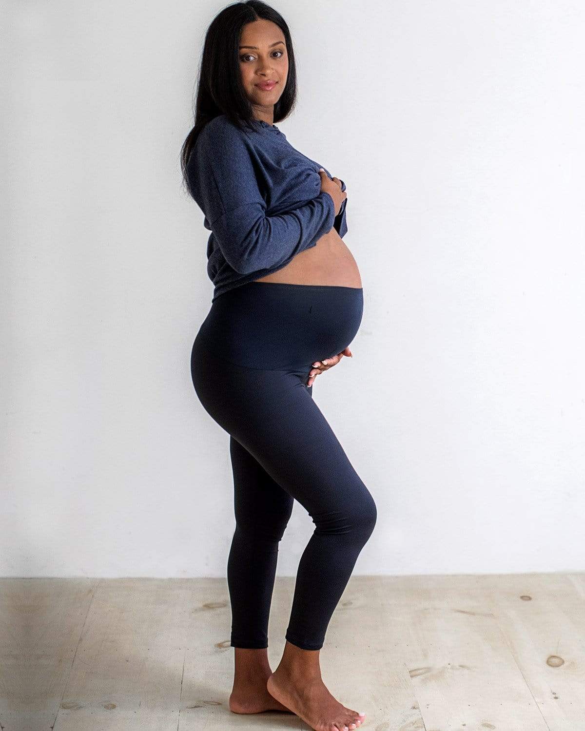 Size 8-10 XS S black maternity pregnancy leggings trousers pants