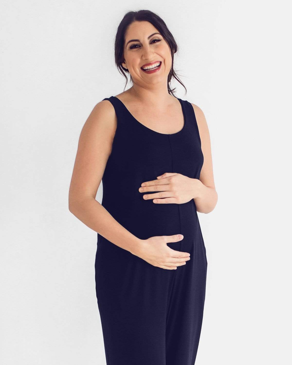Zipper Front Maternity Jumpsuit – bumpmaternityboutique